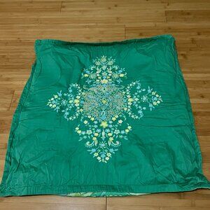 Amy Butler for welspun euro shams set of two organic cotton floral embroidered